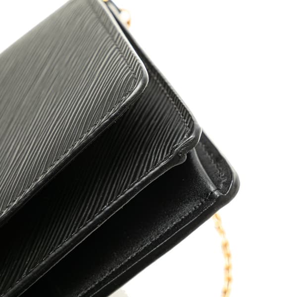 Pre-owned Louis Vuitton Epi Twist Belt Chain Wallet Black
