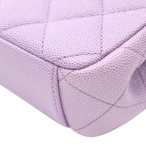 Pre-owned Chanel Small Quilted Caviar My Everything Flap Purple