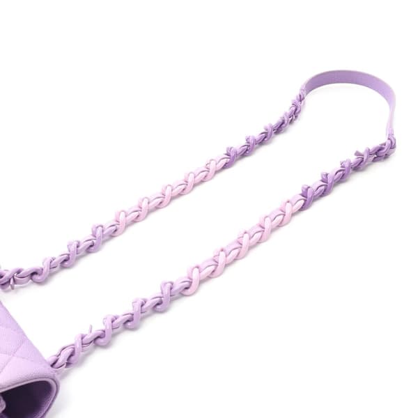 Pre-owned Chanel Small Quilted Caviar My Everything Flap Purple