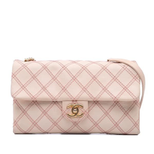 Pre-owned Chanel Jumbo Quilted Calfskin Triple Stitched Flap Brown