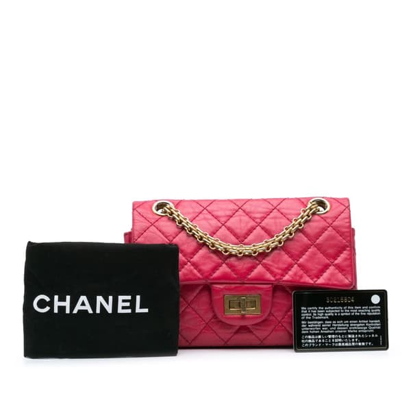 Pre-owned Chanel Mini Reissue 2.55 Calfskin Flap Pink