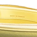Miniatyrbild 8 av 10: Pre-owned Chanel Denim Coco Fringe Double Zip Clutch with Chain Yellow