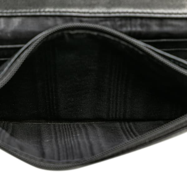 Pre-owned Chanel CC Caviar Wallet on Chain Black