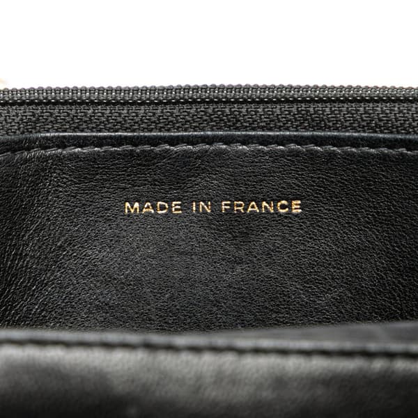 Pre-owned Chanel CC Caviar Wallet on Chain Black