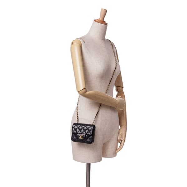 Pre-owned Chanel Micro Quilted Lambskin Single Flap Black