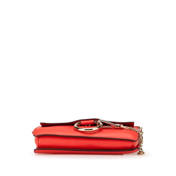 Pre-owned Chloé Small Leather Faye Crossbody Red