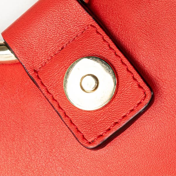 Pre-owned Chloé Small Leather Faye Crossbody Red