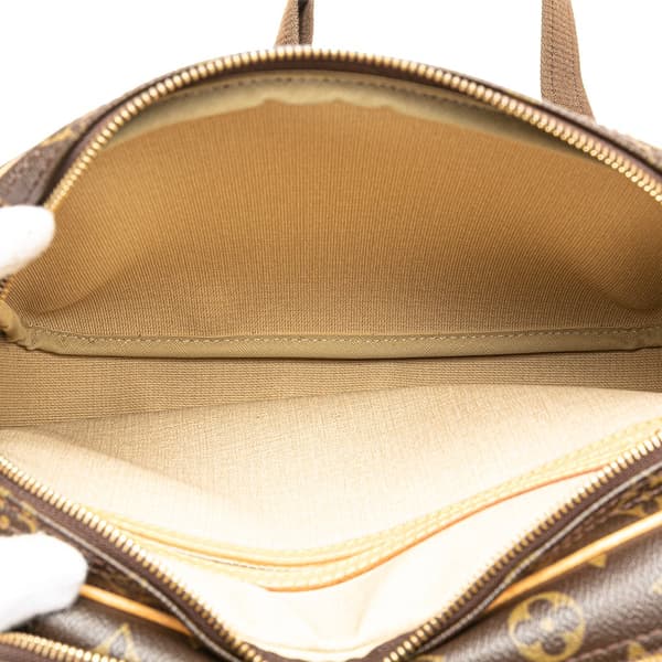 Pre-owned Louis Vuitton Monogram Reporter PM Brown