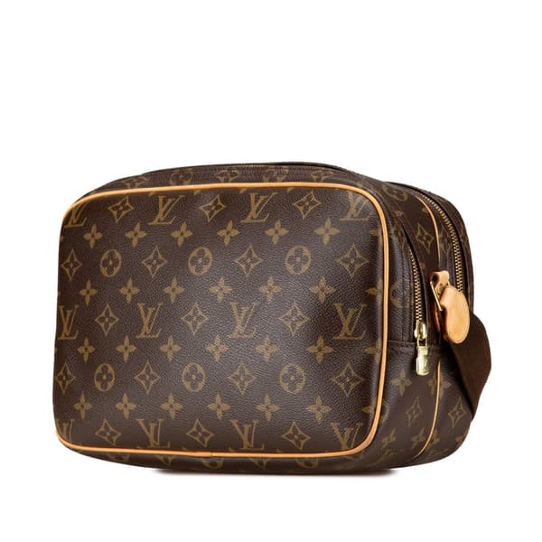 Pre-owned Louis Vuitton Monogram Reporter PM Brown