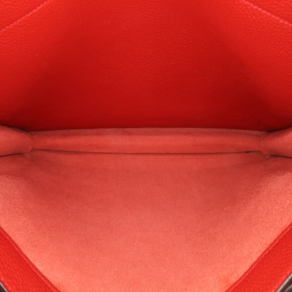Pre-owned Hermès Togo Kelly Depeches 38 Red