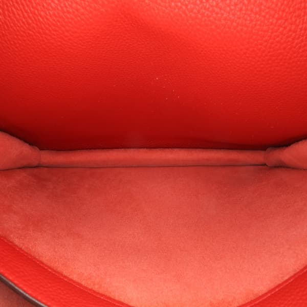 Pre-owned Hermès Togo Kelly Depeches 38 Red