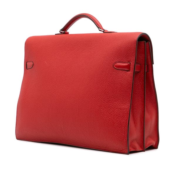 Pre-owned Hermès Togo Kelly Depeches 38 Red