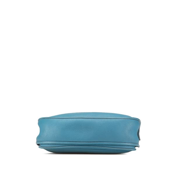 Pre-owned Hermès Clemence Evelyne II GM Blue