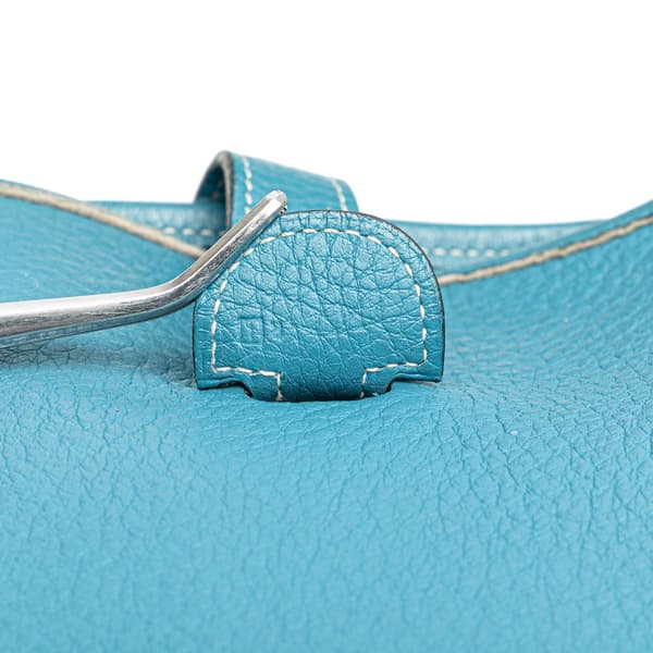 Pre-owned Hermès Clemence Evelyne II GM Blue