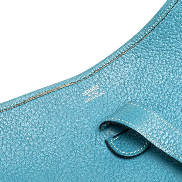 Pre-owned Hermès Clemence Evelyne II GM Blue