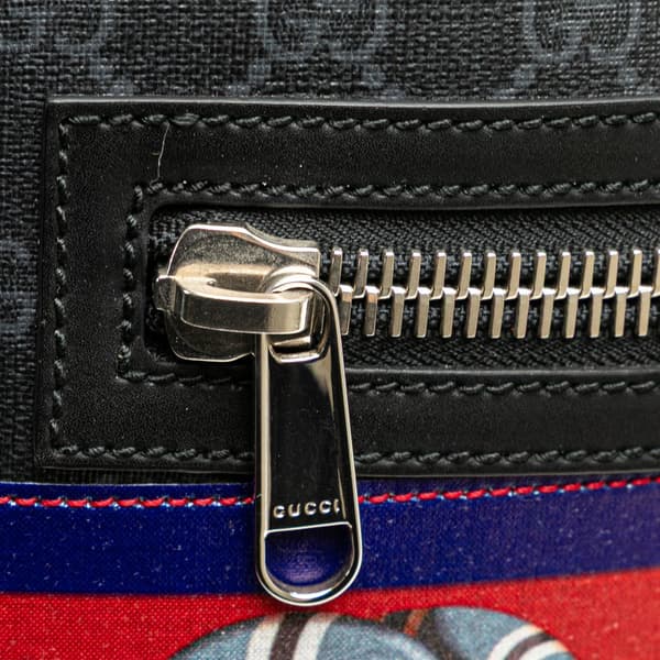 Pre-owned Gucci GG Supreme Night Courrier Crossbody Black