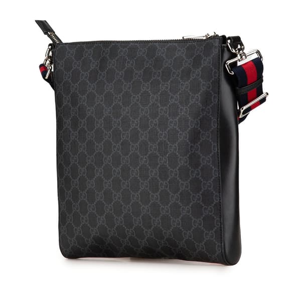Pre-owned Gucci GG Supreme Night Courrier Crossbody Black