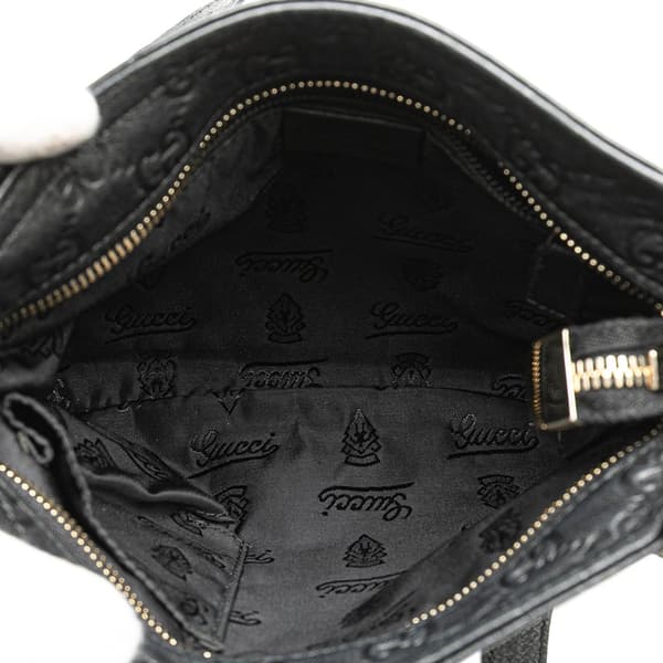 Pre-owned Gucci Guccissima Crossbody Black