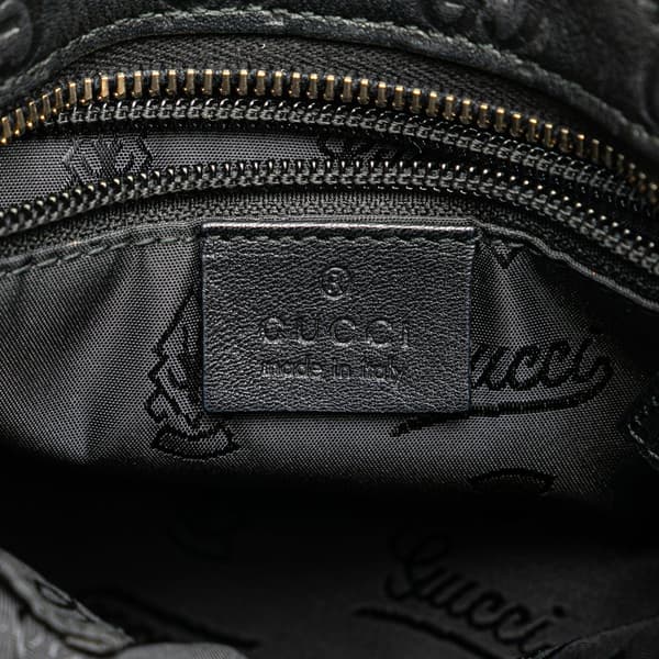 Pre-owned Gucci Guccissima Crossbody Black