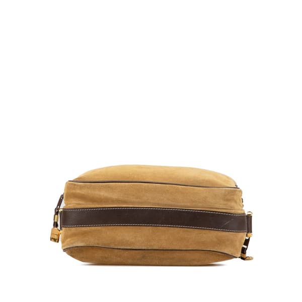 Pre-owned LOEWE Anagram Suede Crossbody Brown