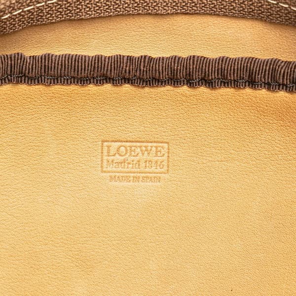 Pre-owned LOEWE Anagram Suede Crossbody Brown