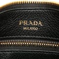 Miniatyrbilde 5 av 10: Pre-owned Prada Vitello Phenix Striped Strap Crossbody Black
