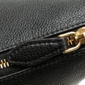 Miniatyrbilde 8 av 10: Pre-owned Prada Vitello Phenix Striped Strap Crossbody Black