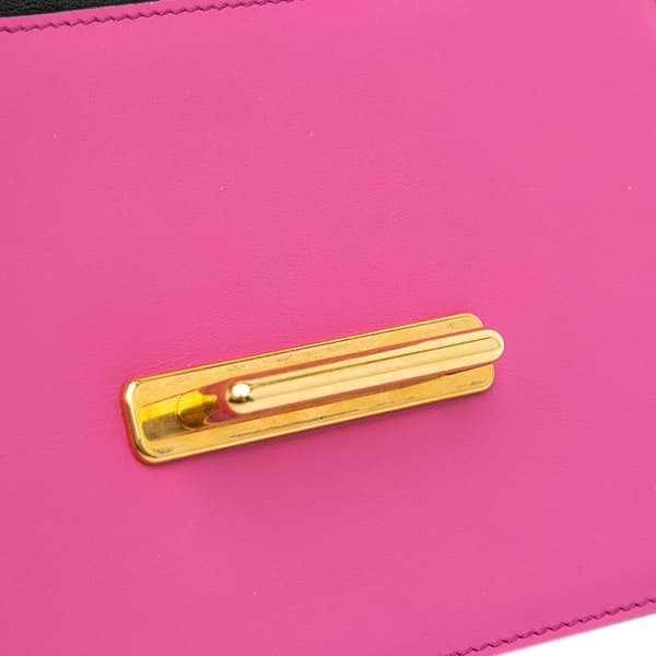 Pre-owned Prada Saffiano Trimmed City Calf Cahier Crossbody Pink