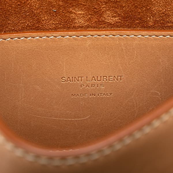 Pre-owned Saint Laurent Small Leather Kaia Crossbody Brown