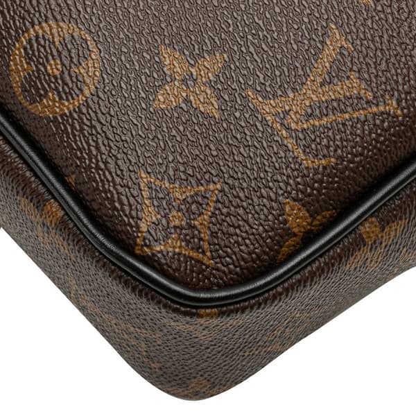 Pre-owned Louis Vuitton Monogram Macassar Porte Documents Voyage Brown