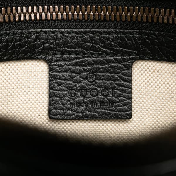 Pre-owned Gucci Leather Logo Crossbody Black