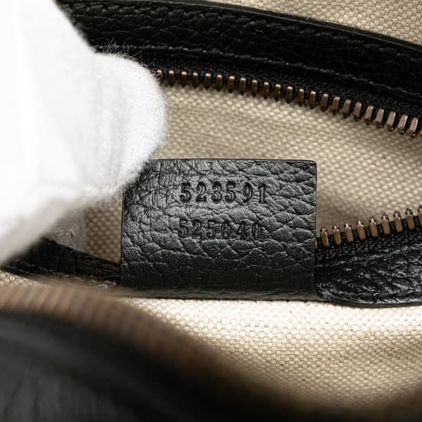 Pre-owned Gucci Leather Logo Crossbody Black