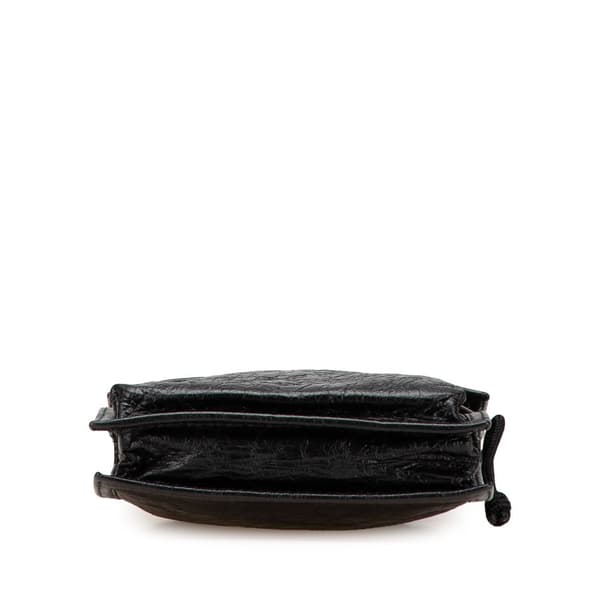 Pre-owned Balenciaga Small Lambskin Arena Explorer Pouch Black
