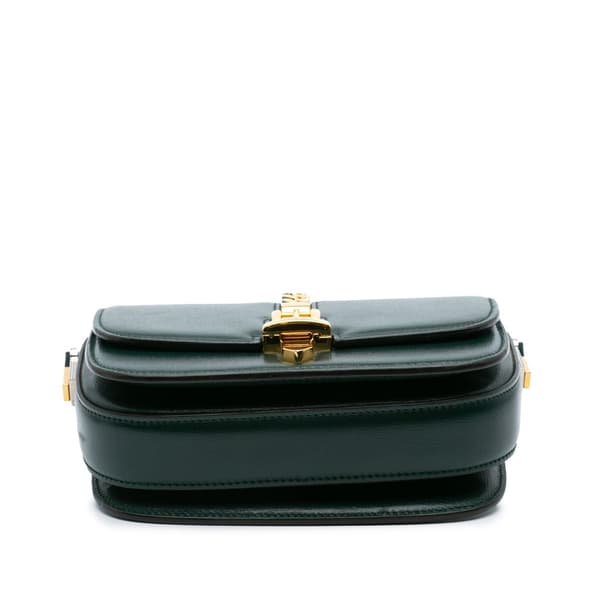 Pre-owned Gucci Mini Leather Sylvie 1969 Crossbody Green