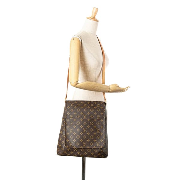 Pre-owned Louis Vuitton Monogram Musette Salsa GM Brown