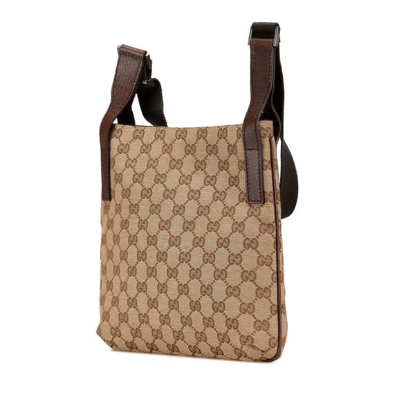 Pre-owned Gucci GG Canvas Crossbody Brown