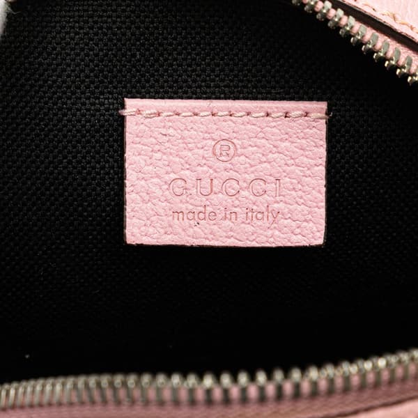 Pre-owned Gucci GG Supreme Psychedelic Round Crossbody Pink