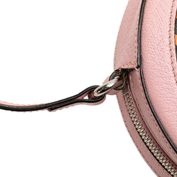Pre-owned Gucci GG Supreme Psychedelic Round Crossbody Pink