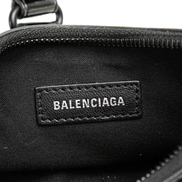 Pre-owned Balenciaga Patent Motocross Le Cagole XS Black