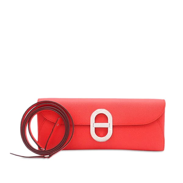 Pre-owned Hermès Epsom Chaine d Ancre To Go Wallet Pink