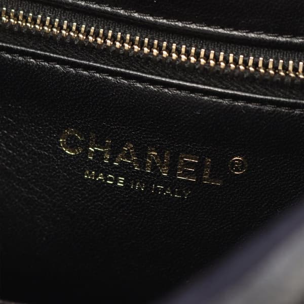 Pre-owned Chanel Small Lambskin Puffy Flap Black