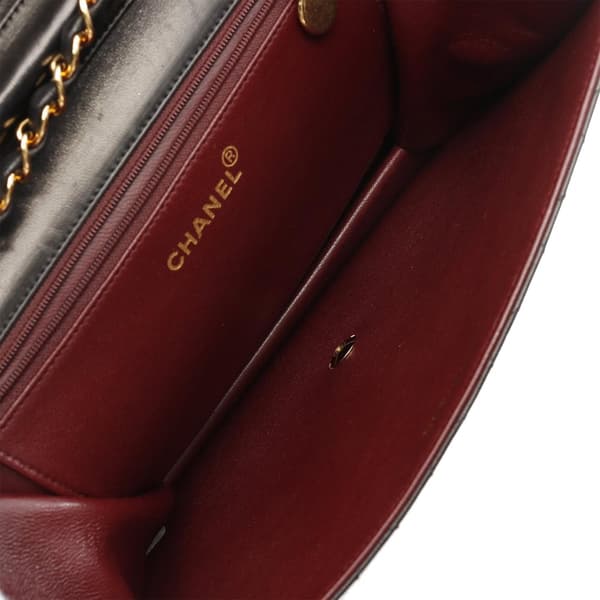 Pre-owned Chanel CC Quilted Lambskin Single Flap Black