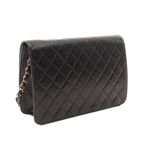 Pre-owned Chanel CC Quilted Lambskin Single Flap Black