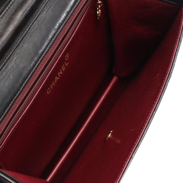 Pre-owned Chanel CC Quilted Lambskin Single Flap Black