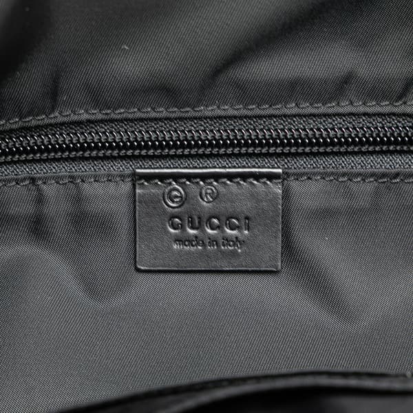 Pre-owned Gucci Techno Canvas Web Messenger Bag Black