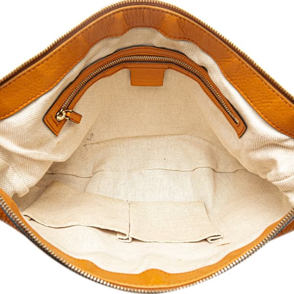Pre-owned Gucci Leather Soho Crossbody Orange