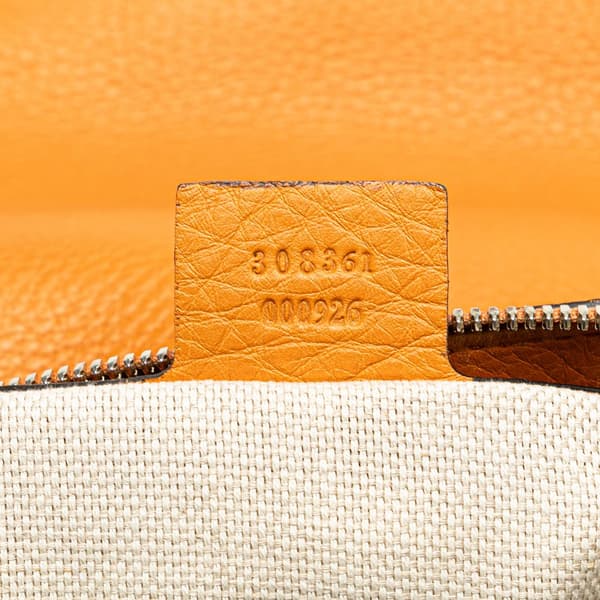 Pre-owned Gucci Leather Soho Crossbody Orange