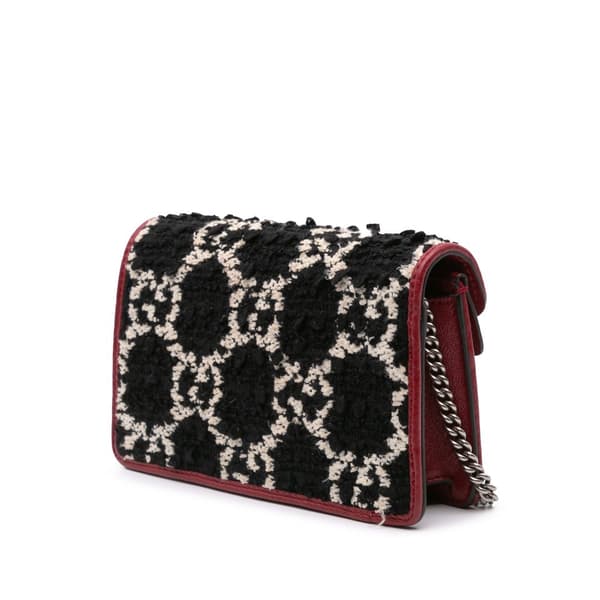Pre-owned Gucci Super Mini GG Tweed Dionysus Crossbody Black