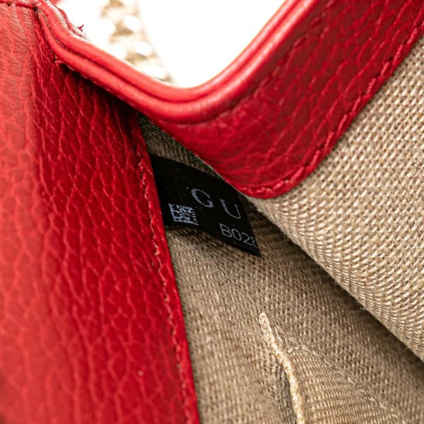 Pre-owned Gucci Small Dollar Calfskin Interlocking G Crossbody Red