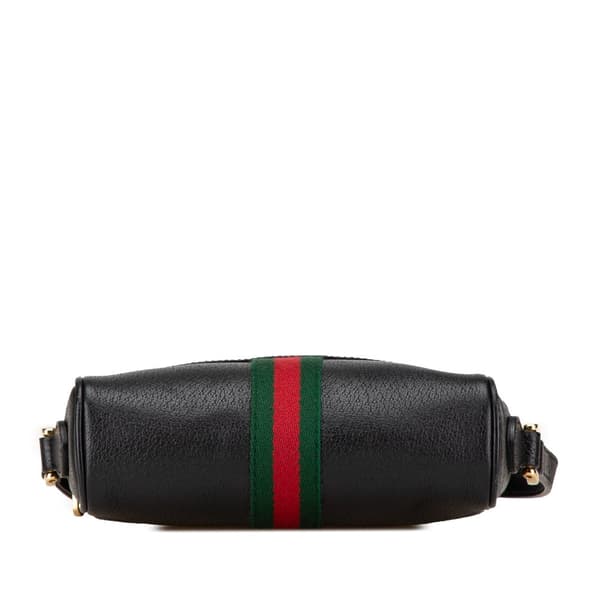 Pre-owned Gucci Mini Leather Ophidia Crossbody Black